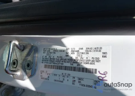 2013 Ford Escape S z USA, uszkodzony, nr VIN 1FMCU0F75DUC07189